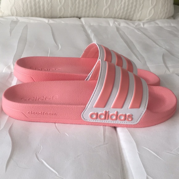 adilette shower slides pink